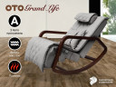 Массажное кресло-качалка OTO Grand Life OT2007 СЕРЫЙ (Рогожка)