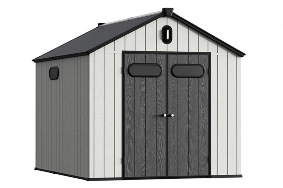 Сарай пластиковый Black Fox Summit 8*10 (7,4м2) серый/антрацит Сарай пластиковый Black Fox Summit 8*10 (7,4м2) серый/антрацит
