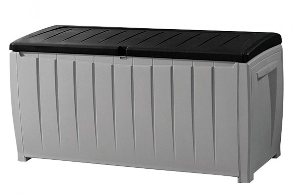 Сундук садовый "Novel", 340 л, серый-чёрный Сундук садовый "Novel", 340 л, серый-чёрный