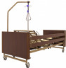 Медицинская кровать для лежачих больных MED-MOS YG-1 ЛДСП (коричневый) с матрасом
