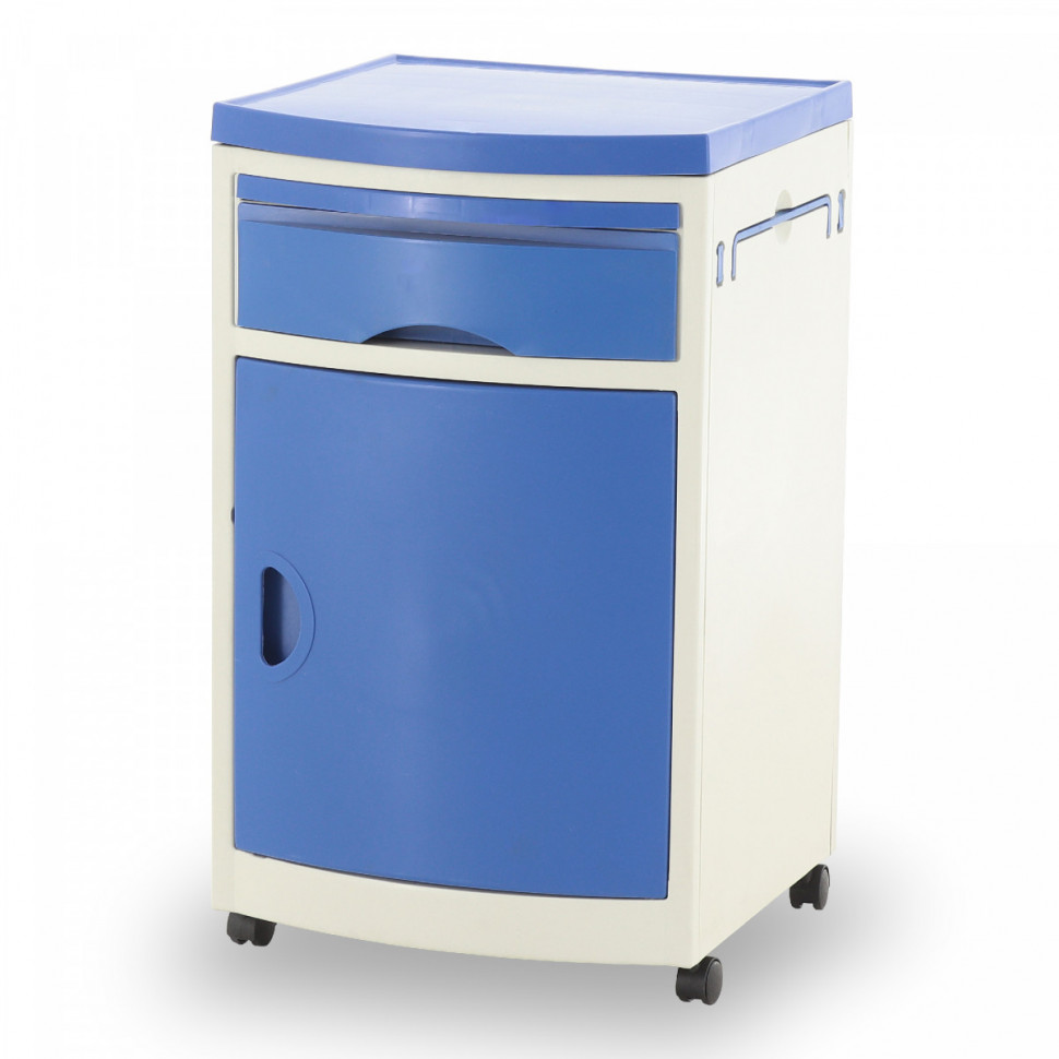 Тумбочка прикроватная Мед-Мос BLZ-016 ПТ-003Д из пластика цвет синий Тумбочка прикроватная Мед-Мос BLZ-016 ПТ-003Д из пластика цвет синий