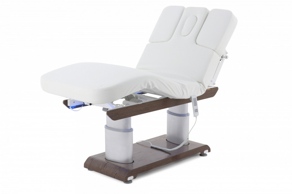 Массажный стол электрический MED-MOS ММКМ-2 (КО-159.1Д) белый, с подогревом ложа (S)